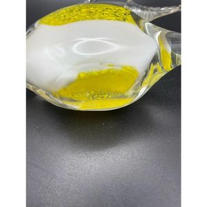 Yellow and white glass angelfish